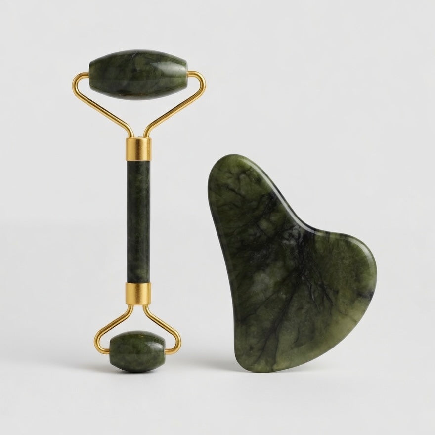 Pack jade GUA SHA + RODILLO